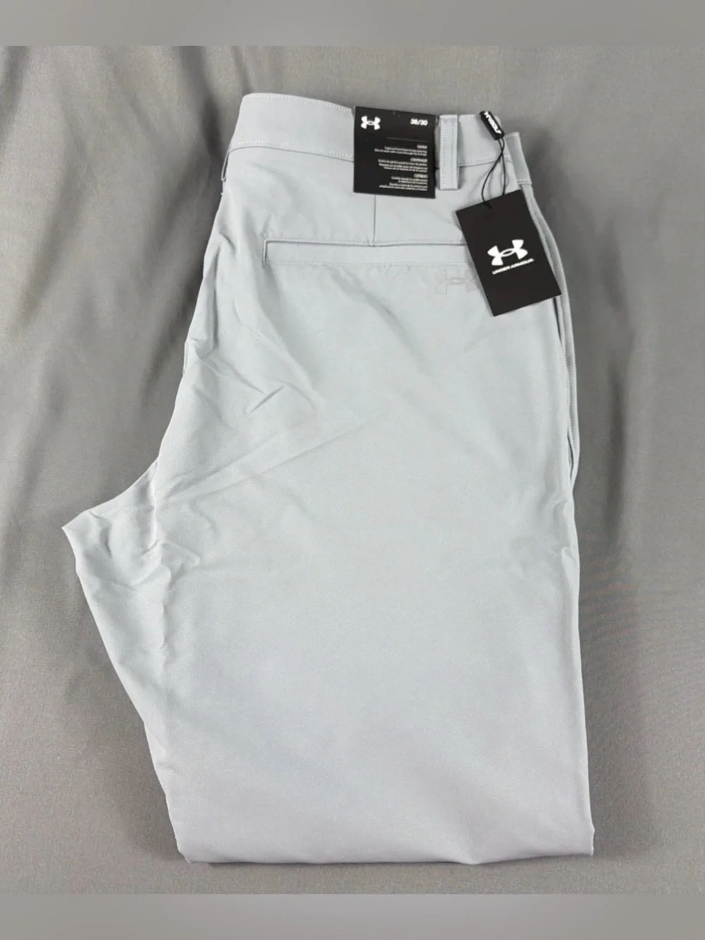 Under Armour Golf Pants Tapered 36 x 30 Gray Polyester Spandex NWT MSRP $80